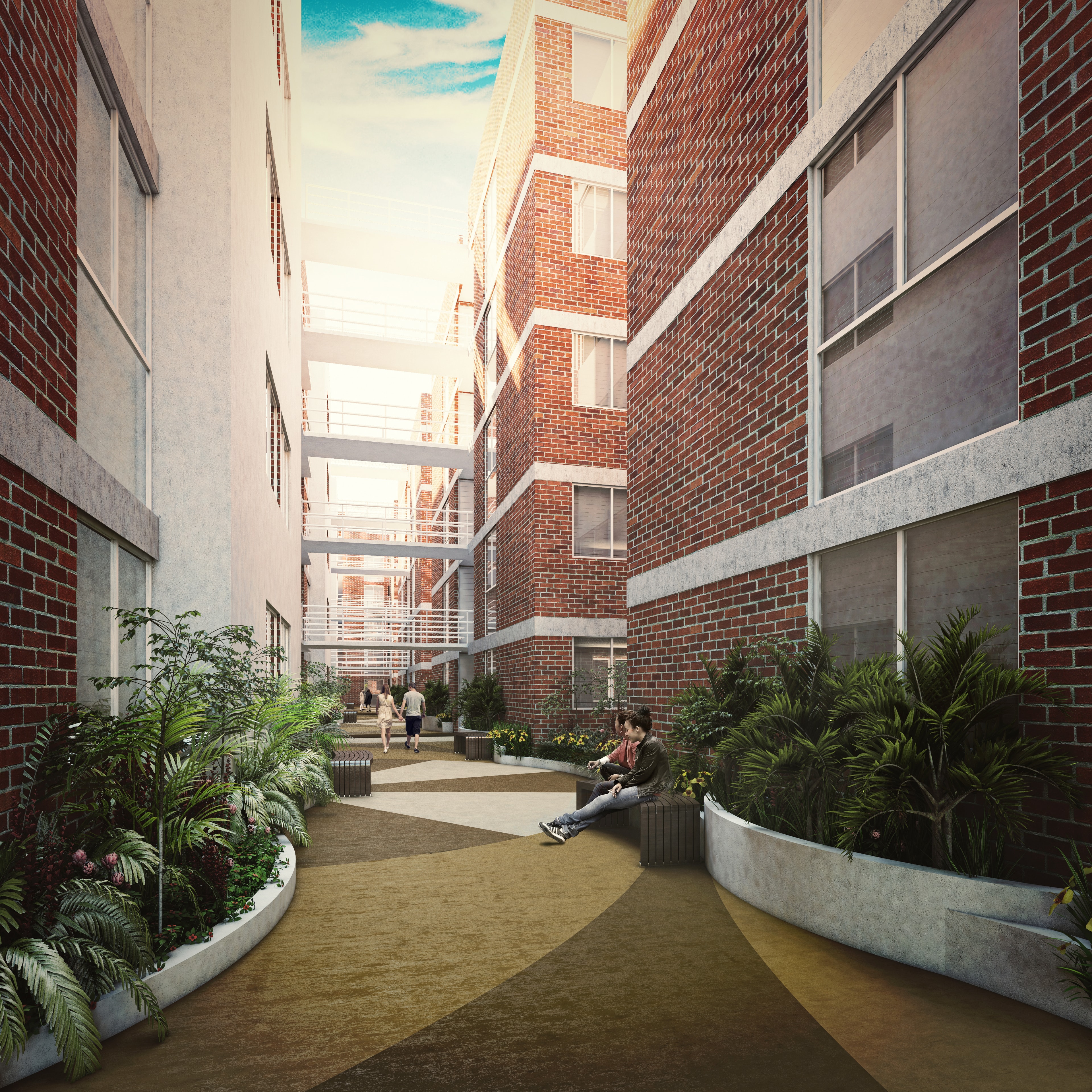 Andar peatonal — Residencial México Nuevo Calle 7