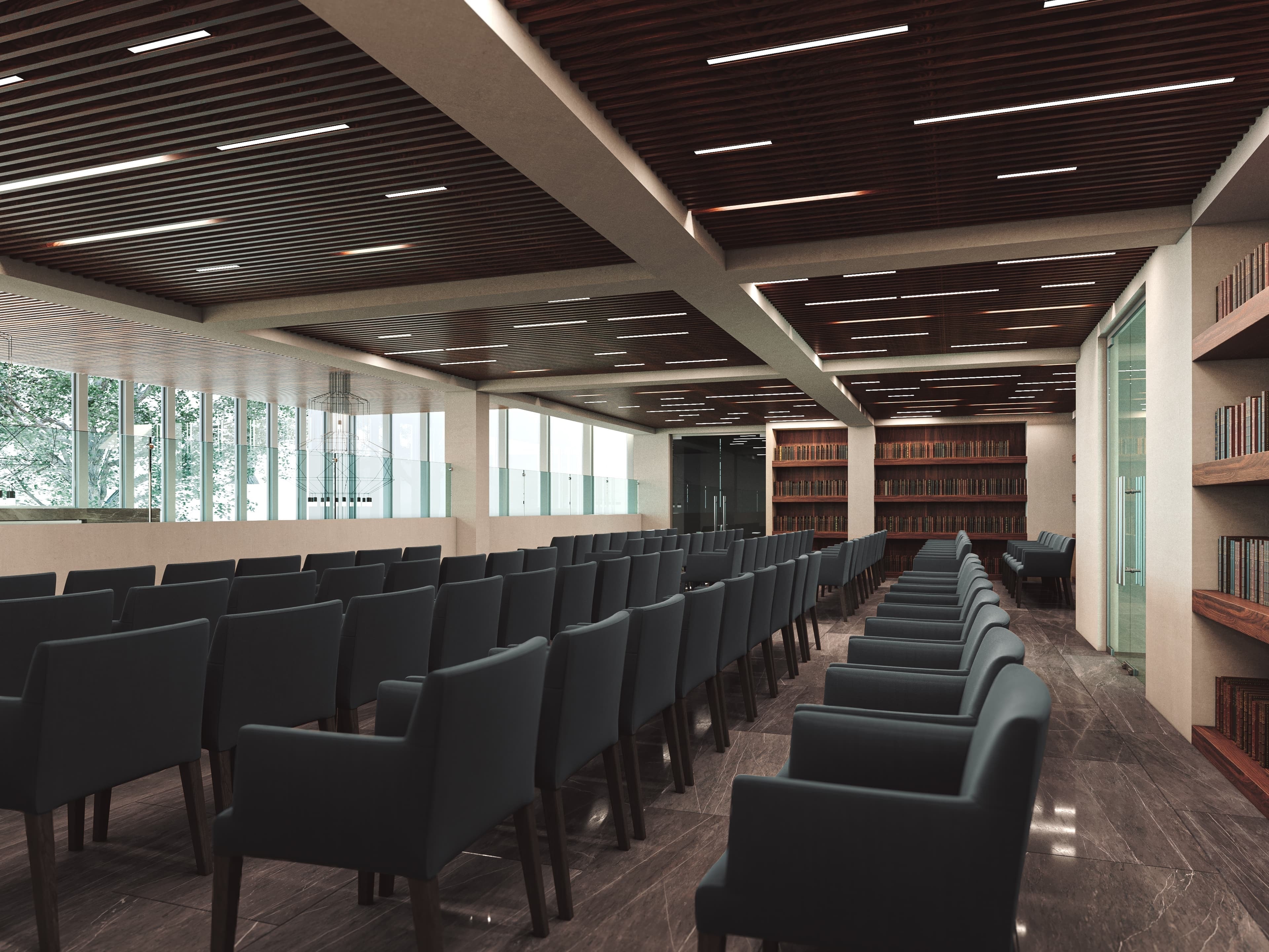 Auditorio vista lateral — Proyecto Comunitario