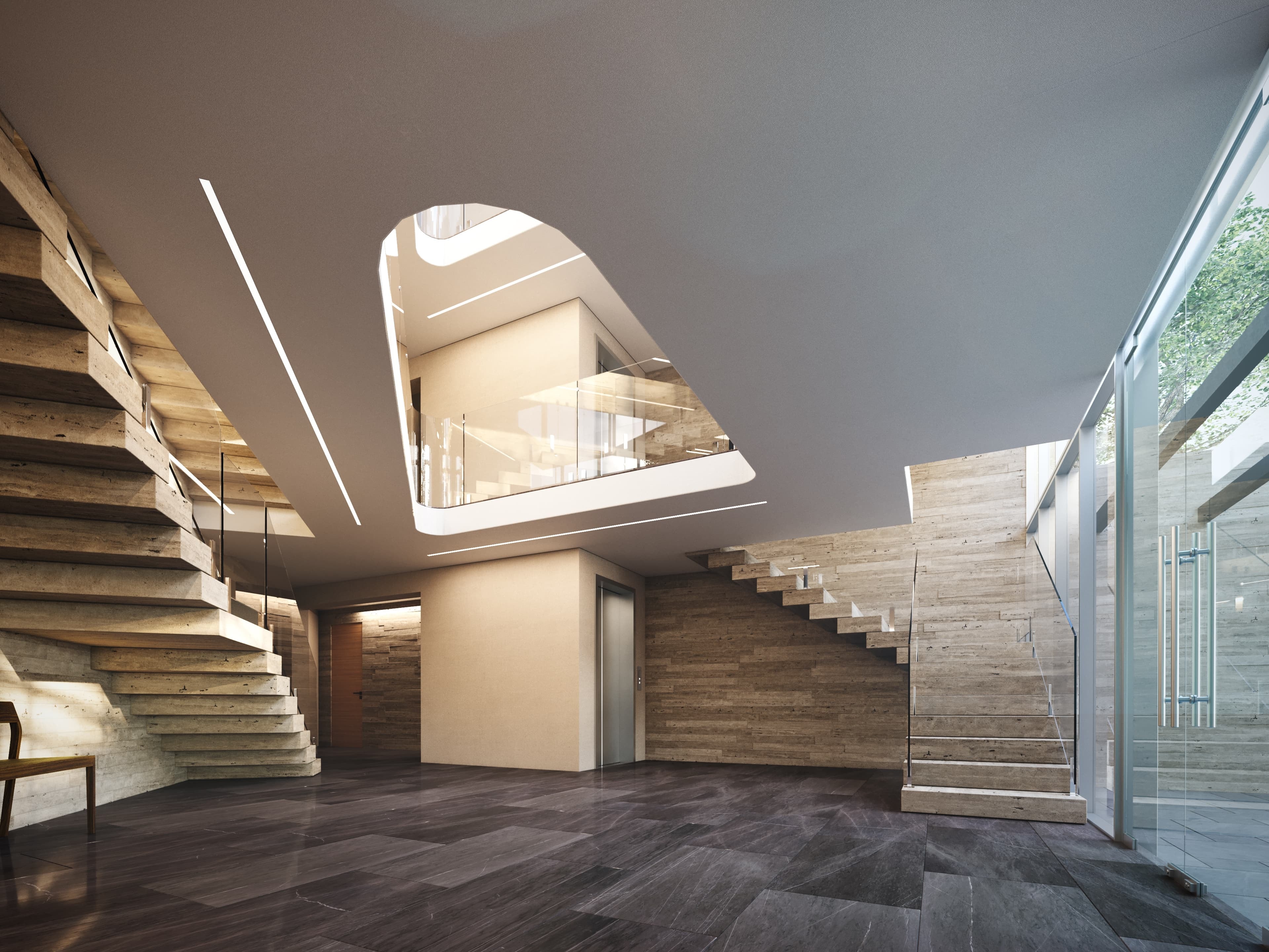 Escaleras interiores — Proyecto Comunitario